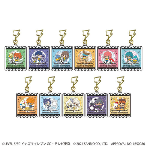 『イナズマイレブンGO×サンリオキャラクターズ』雷型ナスカン付きアクリルキーホルダー02/BOX(全11種)(ミニキャライラスト)