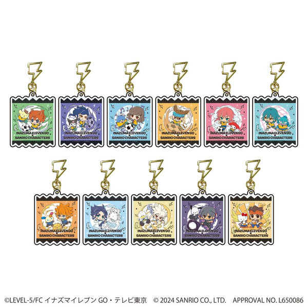 『イナズマイレブンGO×サンリオキャラクターズ』雷型ナスカン付きアクリルキーホルダー02/BOX(全11種)(ミニキャライラスト)