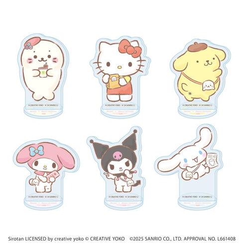 『しろたん×サンリオキャラクターズ』アクリルぷちスタンド01/BOX(全6種)(コラボイラスト)