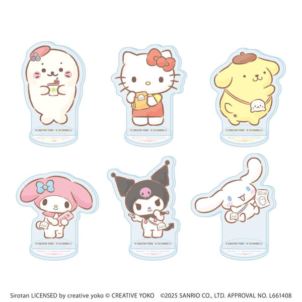 『しろたん×サンリオキャラクターズ』アクリルぷちスタンド01/BOX(全6種)(コラボイラスト)