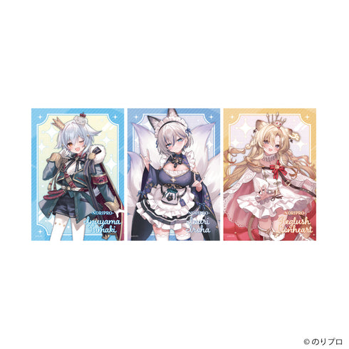 『のりプロ』L版ブロマイド3枚セット01/犬山たまき/稲荷いろは/レグルシュ・ライオンハート(描き下ろしイラスト)
