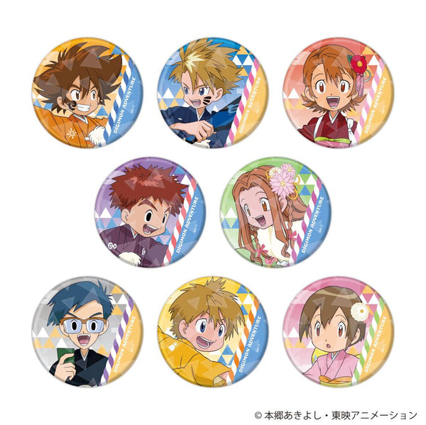 『デジモンアドベンチャー』ホログラム缶バッジ(65mm)01/お正月ver. BOX(全8種)(描き下ろしイラスト)
