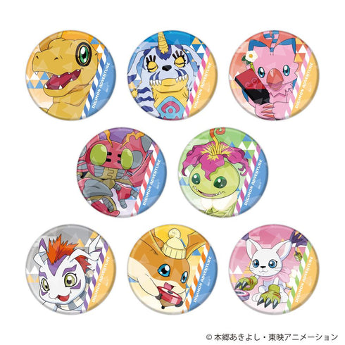 『デジモンアドベンチャー』ホログラム缶バッジ(65mm)02/お正月ver. BOX(全8種)(描き下ろしイラスト)