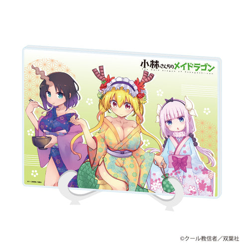 『小林さんちのメイドラゴン』アクリルアートボード(A5サイズ)01/トール&カンナ&エルマ 着物ver,(描き下ろしイラスト)