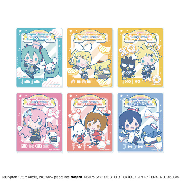 『ピアプロキャラクターズ×サンリオキャラクターズ』アクリルカード02/コンプリートセット(全6種)(コラボイラスト)