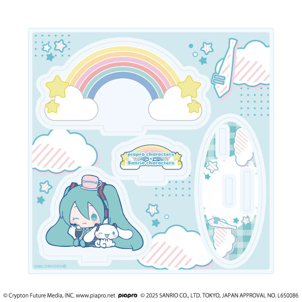 『ピアプロキャラクターズ×サンリオキャラクターズ』アクリルスタンドプレート01/初音ミク×シナモロール(コラボイラスト)