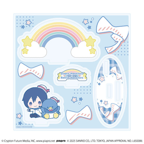 『ピアプロキャラクターズ×サンリオキャラクターズ』アクリルスタンドプレート06/KAITO×タキシードサム(コラボイラスト)