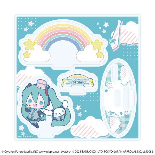 『ピアプロキャラクターズ×サンリオキャラクターズ』アクリルスタンドプレート07/初音ミク×シナモロール(コラボイラスト)