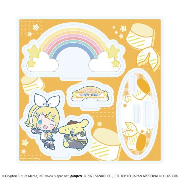 『ピアプロキャラクターズ×サンリオキャラクターズ』アクリルスタンドプレート08/鏡音リン×ポムポムプリン(コラボイラスト)