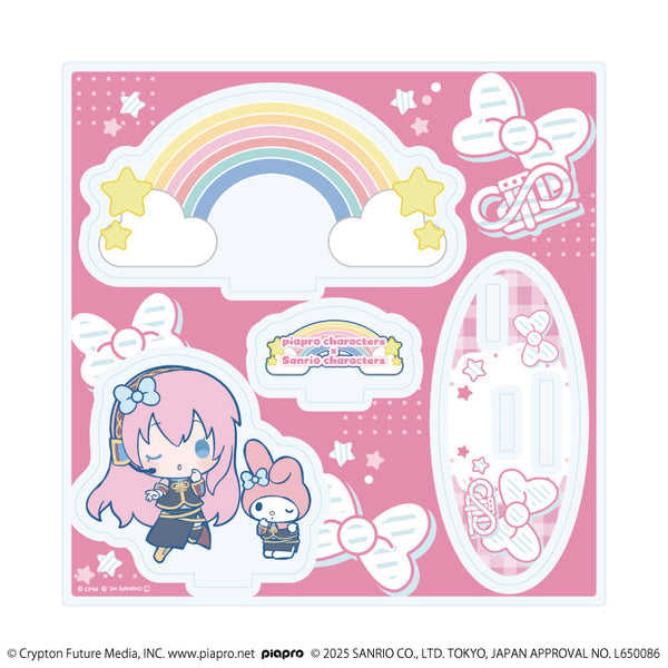 『ピアプロキャラクターズ×サンリオキャラクターズ』アクリルスタンドプレート10/巡音ルカ×マイメロディ(コラボイラスト)