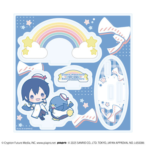 『ピアプロキャラクターズ×サンリオキャラクターズ』アクリルスタンドプレート12/KAITO×タキシードサム(コラボイラスト)