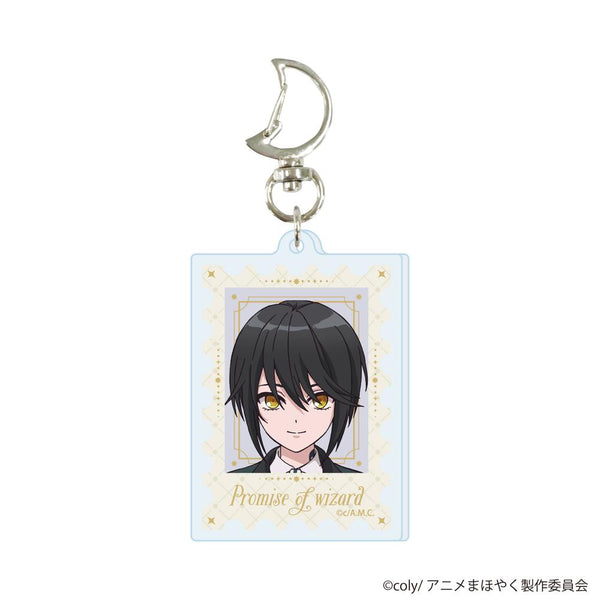 『魔法使いの約束』月型ナスカン付きアクリルキーホルダー06/ホワイト(公式イラスト)