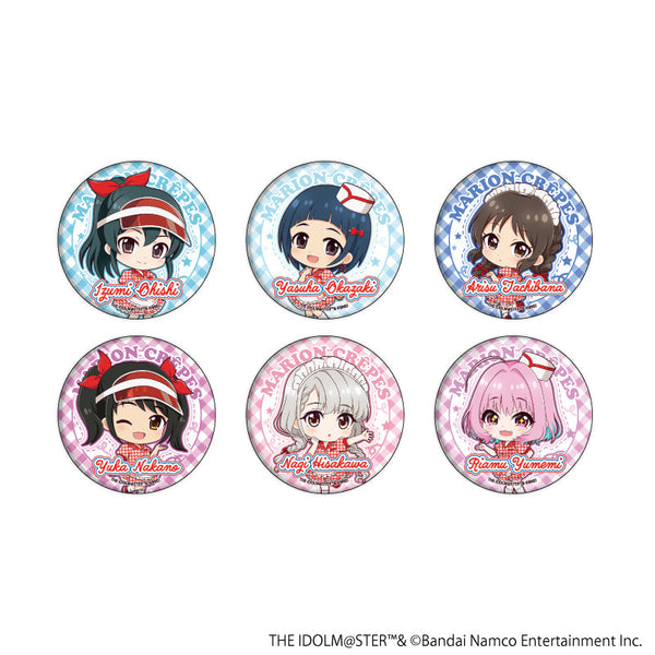 『アイドルマスター シンデレラガールズ』缶バッジ12/クレープ屋ver. BOX(全6種)(ミニキャライラスト)