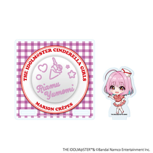 『アイドルマスター シンデレラガールズ』アクリルコースタースタンド12/夢見りあむ クレープ屋ver.(ミニキャライラスト)