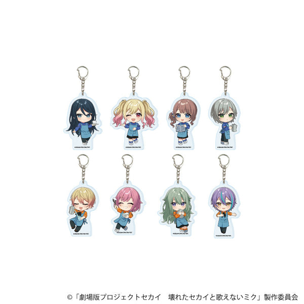 『プロジェクトセカイ 壊れたセカイと歌えないミク』ミニキャラアクリルキーホルダー01/コラボカフェver. BOX(全8種)(描き下ろしイラスト)