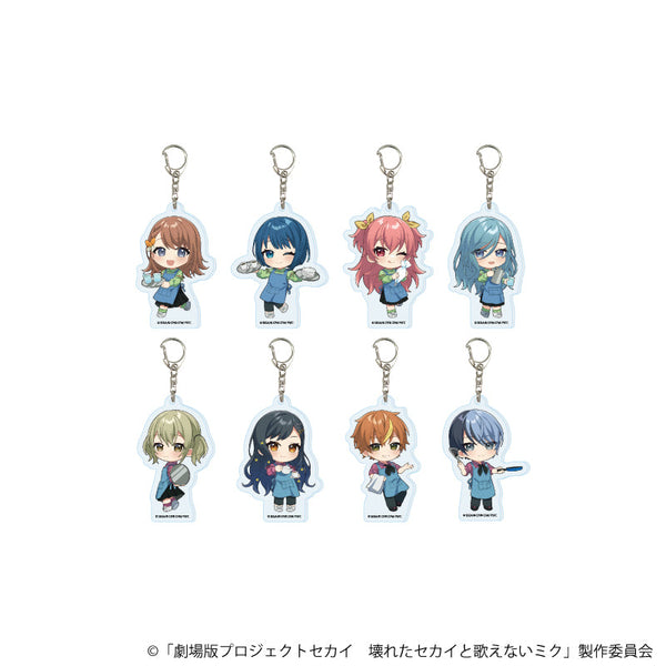 『プロジェクトセカイ 壊れたセカイと歌えないミク』ミニキャラアクリルキーホルダー02/コラボカフェver. BOX(全8種)(描き下ろしイラスト)