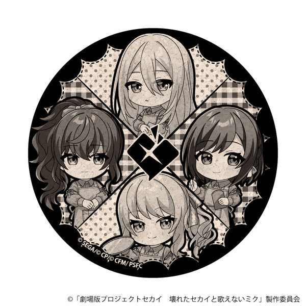 『プロジェクトセカイ 壊れたセカイと歌えないミク』ミニキャラコルクコースター05/25時、ナイトコードで。 コラボカフェver.(描き下ろしイラスト)