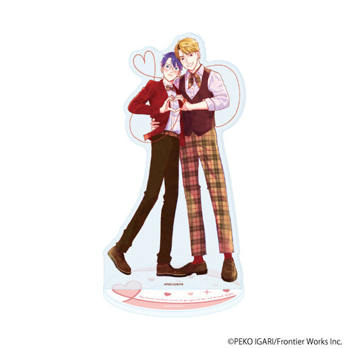 『優等生は運命の赤い糸に逆らいたい』アクリルスタンド01/羽柴&宮成(描き下ろしイラスト)