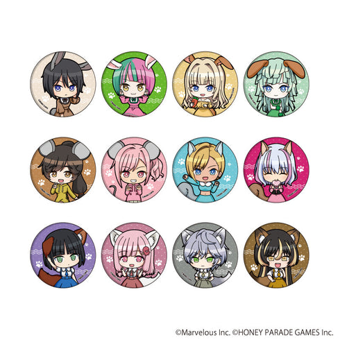 『ドルフィンウェーブ』缶バッジ04/ケモミミver. BOX(全12種)(ミニキャライラスト)