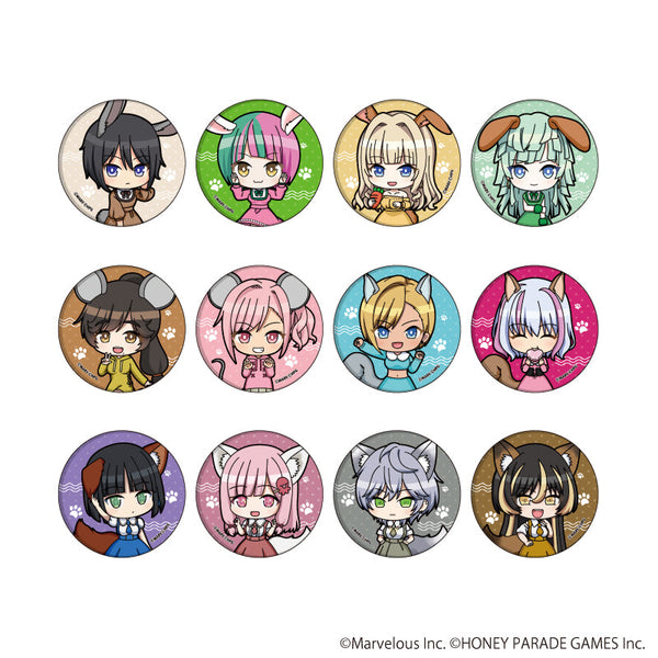『ドルフィンウェーブ』缶バッジ04/ケモミミver. BOX(全12種)(ミニキャライラスト)