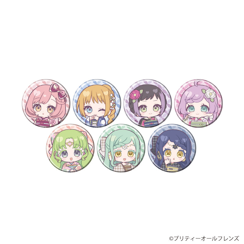 缶バッジ「プリティーオールフレンズ」19/和装ver. ミニキャラ 57mm プリティーオールフレンズ』缶バッジ19/和装ver. BOX(全7種