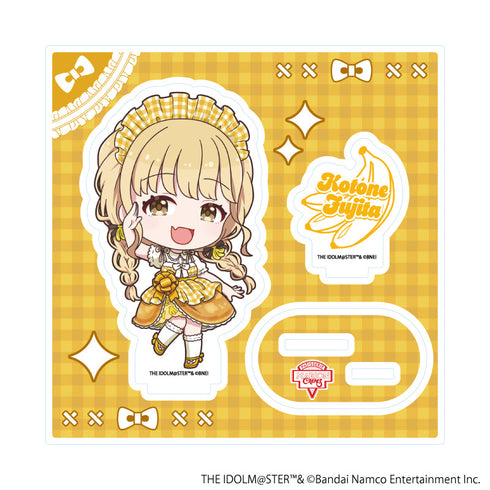 『学園アイドルマスター』アクリルスタンドプレート03/藤田ことね クレープ風ドレスver.(ミニキャライラスト)