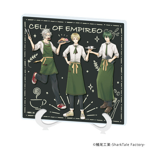 『細胞神曲』アクリルアートボード04/阿藤 春樹&音羽 塁&嘉納 扇 カフェver.(描き起こしイラスト)【202607再販】