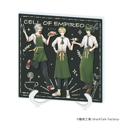 『細胞神曲』アクリルアートボード04/阿藤 春樹&音羽 塁&嘉納 扇 カフェver.(描き起こしイラスト)