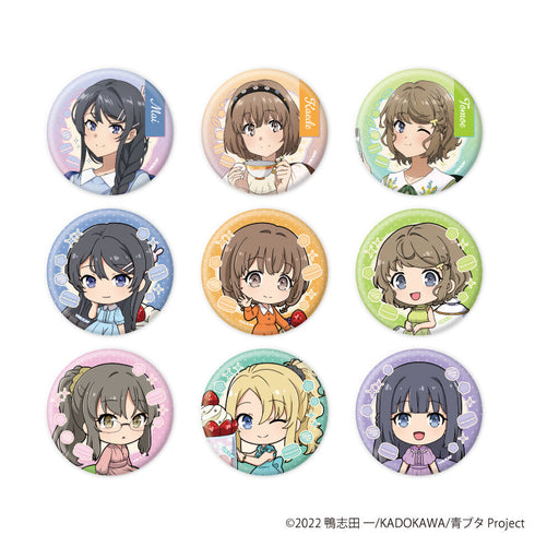 『青春ブタ野郎はランドセルガールの夢を見ない』缶バッジ02/お茶会ver. BOX(全9種)(描き下ろし&描き起こしイラスト)