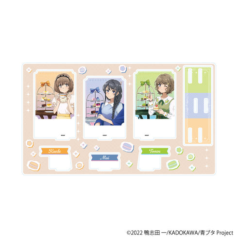 『青春ブタ野郎はランドセルガールの夢を見ない』プレミアム アクリルジオラマプレート01/集合デザイン お茶会ver.(描き下ろしイラスト)