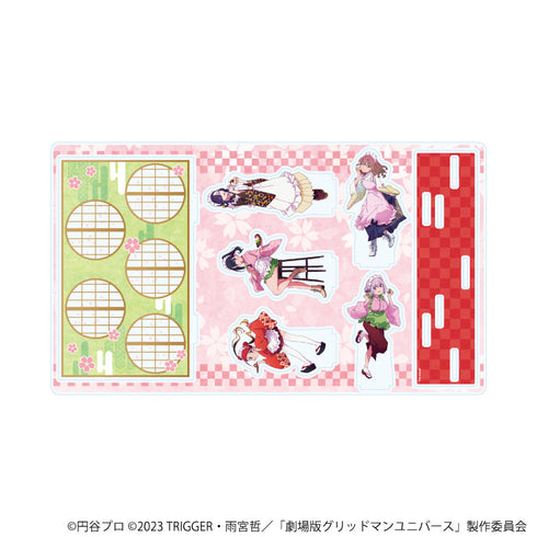 『グリッドマンユニバース』プレミアム アクリルジオラマプレート04/整列デザイン 和菓子ver.(描き下ろしイラスト)