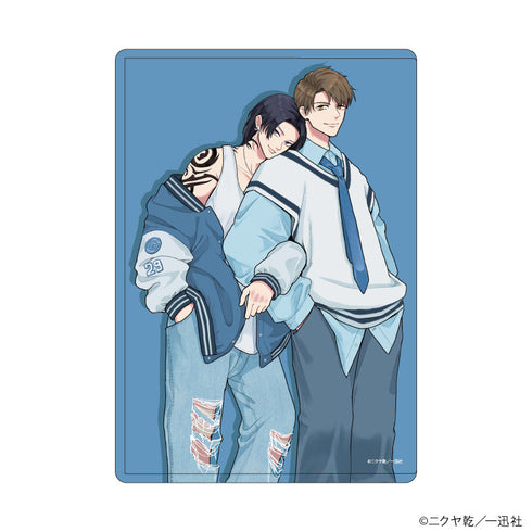『コワモテの隣人がΩだった時の対処法』キャラクリアケース01/江夏晃太&宮永龍之介(描き下ろしイラスト)