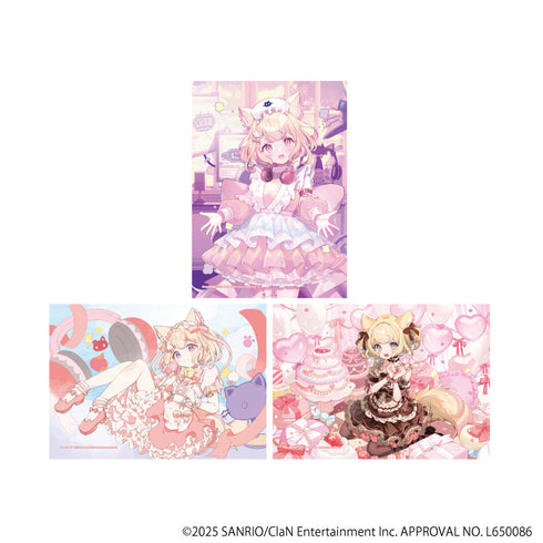 『にゃんたじあ!』L版ブロマイド3枚セット07/若魔雲ふわり 2025誕生日ver.(公式イラスト)
