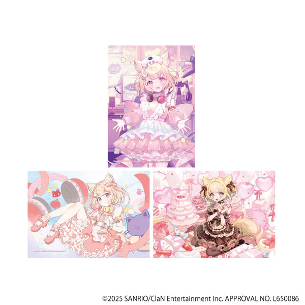 『にゃんたじあ!』L版ブロマイド3枚セット07/若魔雲ふわり 2025誕生日ver.(公式イラスト)
