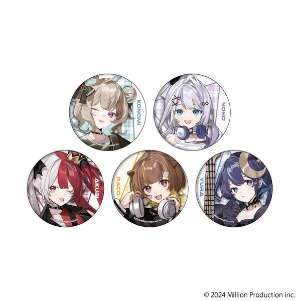 『Million Production』缶バッジ01/ロックver. BOX(全5種)(描き起こしイラスト)