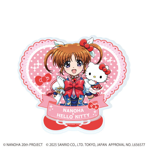 『魔法少女リリカルなのはシリーズ×サンリオキャラクターズ』アクリルスタンド01/なのは×ハローキティ(等身イラスト)