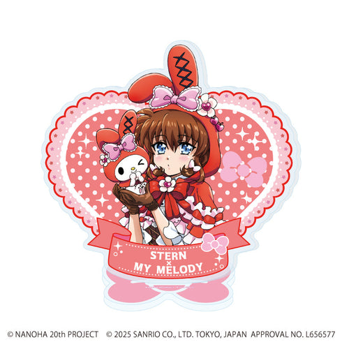 『魔法少女リリカルなのはシリーズ×サンリオキャラクターズ』アクリルスタンド05/シュテル×マイメロディ(等身イラスト)