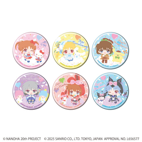 『魔法少女リリカルなのはシリーズ×サンリオキャラクターズ』缶バッジ01/BOX(全6種)(ミニキャライラスト)