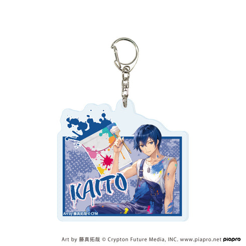 『ピアプロキャラクターズ』アクリルキーホルダー11/KAITO ペンキver.(描き起こしイラスト)