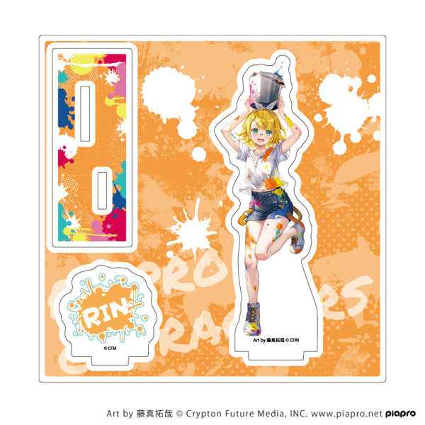 『ピアプロキャラクターズ』アクリルスタンドプレート14/鏡音リン ペンキver.(描き起こしイラスト)