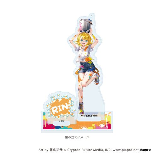 『ピアプロキャラクターズ』アクリルスタンドプレート14/鏡音リン ペンキver.(描き起こしイラスト)