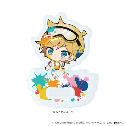 『ピアプロキャラクターズ』ゆらゆらアクリルスタンド03/鏡音レン ペンキver.(ミニキャライラスト)