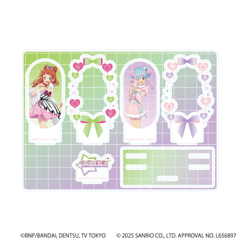 『アイカツスターズ!×サンリオキャラクターズ』プレミアム アクリルジオラマプレート02/B ver.(コラボイラスト(等身))