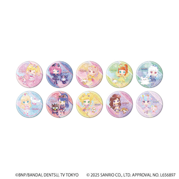 『アイカツスターズ!×サンリオキャラクターズ』ホログラム缶バッジ(57mm)02/BOX(全10種)(コラボイラスト(ミニキャラ))
