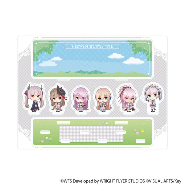 『ヘブンバーンズレッド』アクリルジオラマ05/ピクニックver. 第30G部隊(ミニキャライラスト)