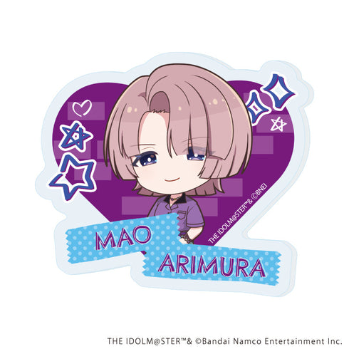 『学園アイドルマスター』アクリルプレートバッジ05/有村麻央 ストリートファッションver.(ミニキャライラスト)