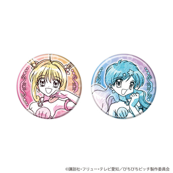 『マーメイドメロディーぴちぴちピッチ』缶バッジ2個セット01/るちあ&波音(グラフアートスケッチイラスト)