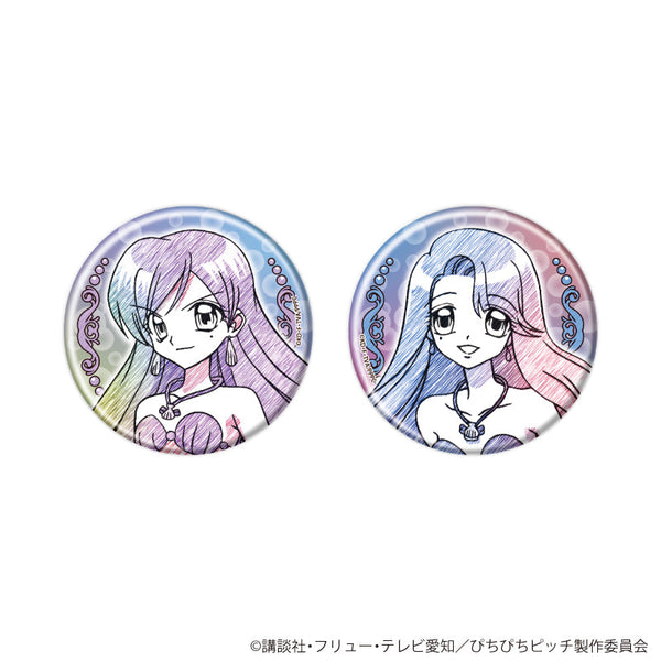 『マーメイドメロディーぴちぴちピッチ』缶バッジ2個セット03/かれん&ノエル(グラフアートスケッチイラスト)