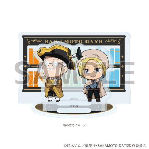 『SAKAMOTO DAYS』アクリルスタンドプレート01/坂本太郎&朝倉シン ゴシック風ver.(ミニキャライラスト)