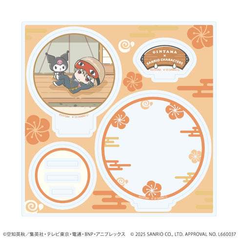 『銀魂×サンリオキャラクターズ』アクリルスタンドプレート06/沖田総悟×クロミ(コラボイラスト)